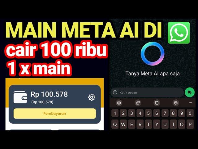 CARA MENDAPATKAN UANG DARI META AI DI WHATSAPP PALING MUDAH