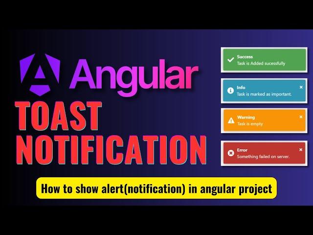 Angular Toast Alert Notification Messages using ngx-toastr | Angular Tutorial