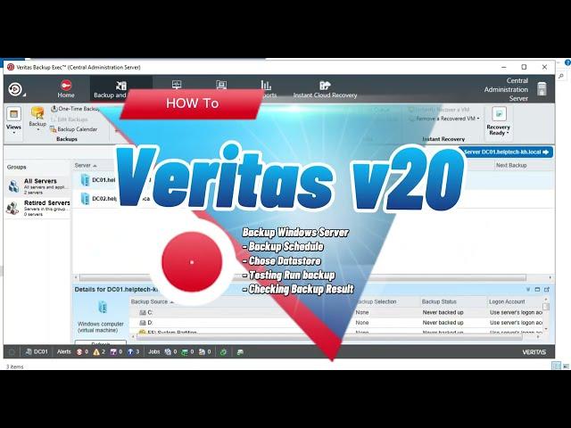 Configure Veritas v20 To Backup Windows Server Host