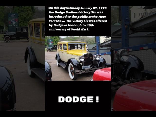 ON THIS DAY JANUARY 07 #automobilelover #dodge #chrysler #chryslerhistory #automotivehistory #auto