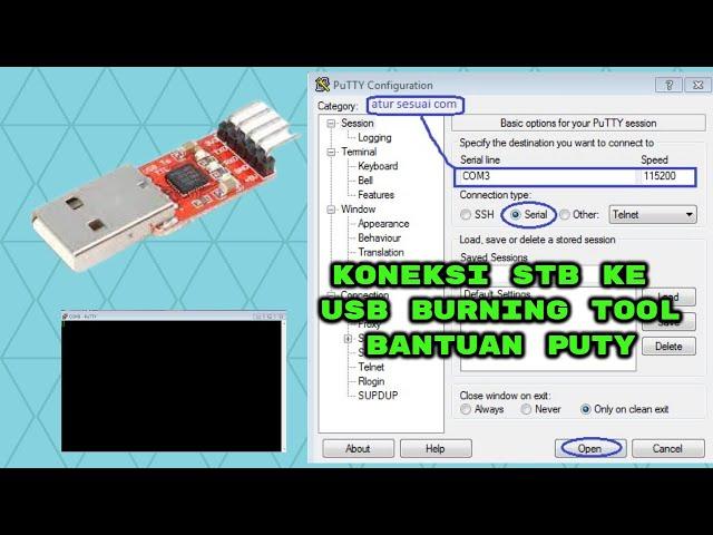 Koneksi STB B860H firmware bejat ke UBT bantuan Puty