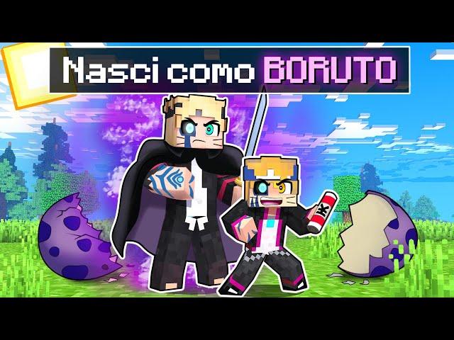 NASCI como um BEBÊ BORUTO UZUMAKI no Minecraft