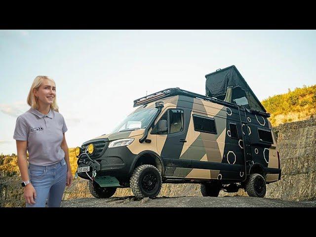 JUNGE FRAU (27) baut Deutschlands beste Wohnmobile: CVS Sprinter Kastenwagen 4x4 Mercedes 2024