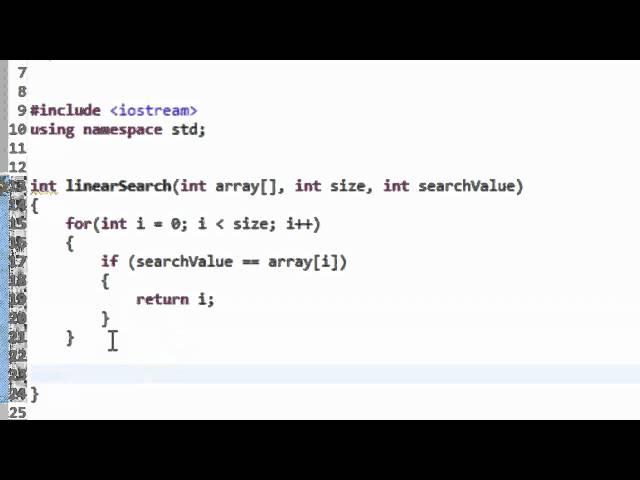 C++ Programming: Linear Search Algorithm