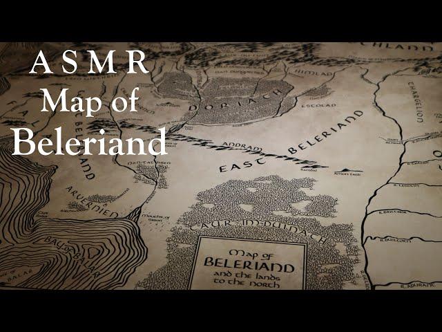 ASMR Map of Beleriand (Lord of the Rings LORE) (whispers, tracing)