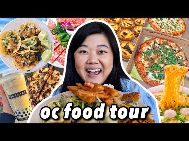 What to Eat in ORANGE COUNTY! OC Food Tour (viet food, boba, tacos, thai pizza, noodles + more)