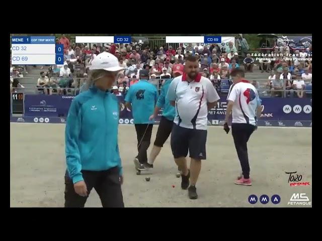 FINAL FRENCH PETANQUE MIXED TRIPLET CHAMPIONSHIP 2024, RHONE 69 vs OCCITANIE 032