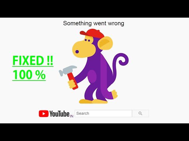 Something Went Wrong Youtube Studio Fixed  | Oops! | Chrome | Monkey Error