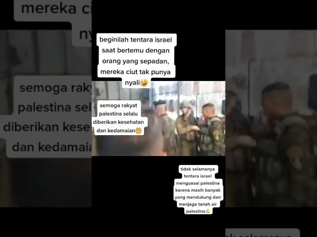 Beginilah Tentara Israel Saat Bertemu Dengan Orang Sepadan Mereka Ciut Tak Bernyali #israel