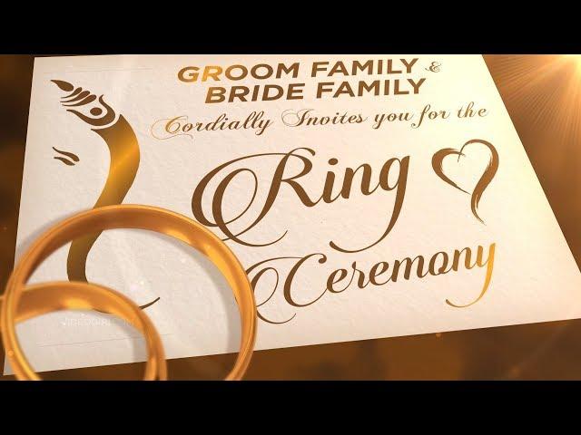 Ring Ceremony Invitation Video 2024 | Engagement Invitation Video | VG-739