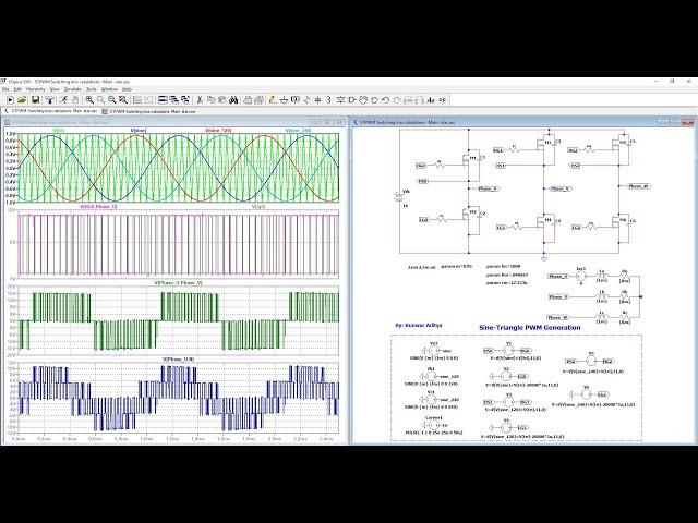 Sine Triangle PWM with dead-time in LTspice