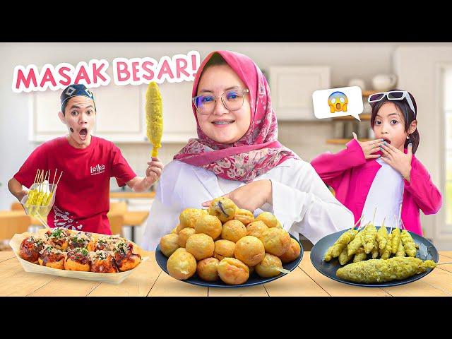 BUNDA LEIKA VS TOMPEL BIKIN TAKOYAKI DAN TELUR GULUNG JUMBO  MANA YANG LEBIH ENAK?