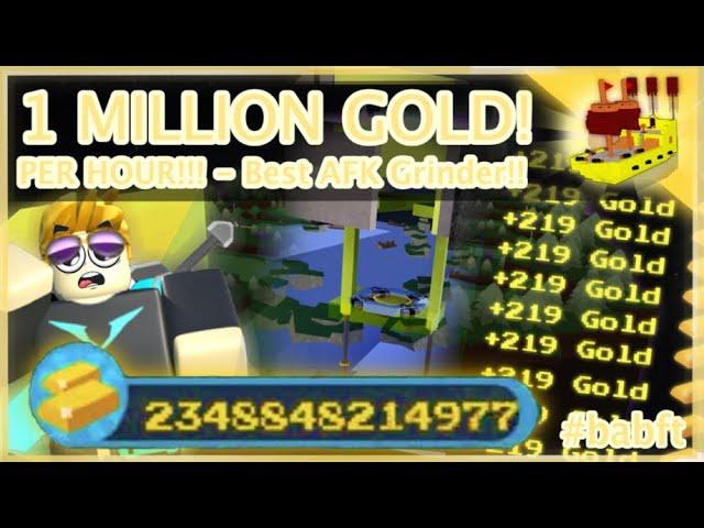 The BEST AFK Grinder SHOWCASE!!! 1 MILLION Gold an HOUR! #roblox #buildaboat