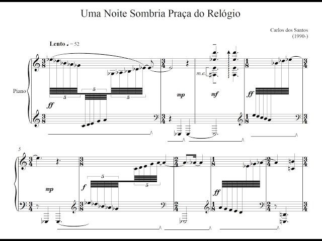 Carlos dos Santos - Uma noite sombria na Praça do Relógio (Lucia Barrenechea, piano)