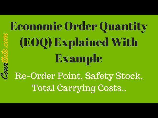 Economic Order Quantity (EOQ) | Explained With Example