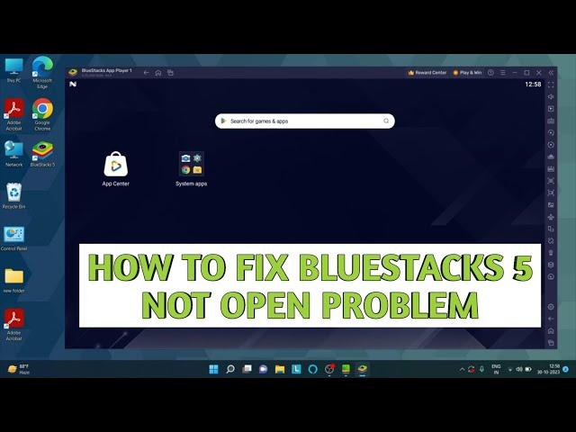 HOW TO FIX BLUESTACKS 5 NOT OPEN / NOT WORKING PROBLEM |