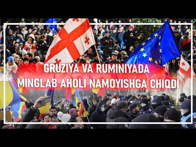 Ukrainaga bosqin: 1010-kun | Gruziya va Ruminiyada minglab aholi namoyishga chiqdi