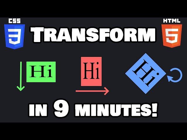 Learn CSS transformations in 9 minutes! 