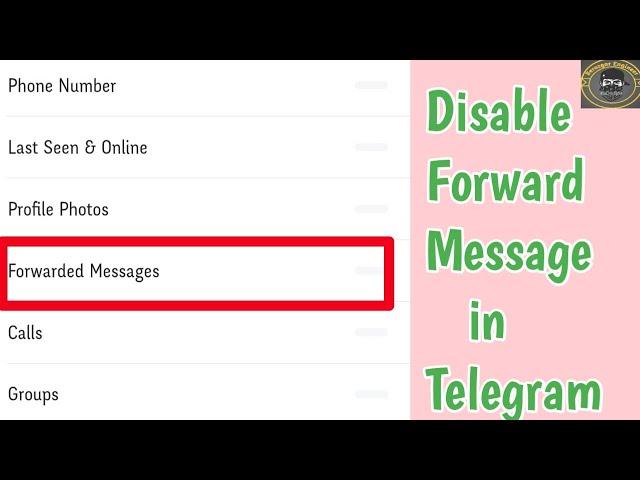 How to Disable Message Forwarding on Telegram Group | Turn off Message Forwarding on Telegram Group