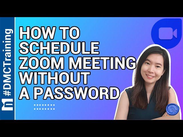 How To Schedule A Zoom Meeting Without A Password | Turn Off Zoom Password | Zoom Tutorial