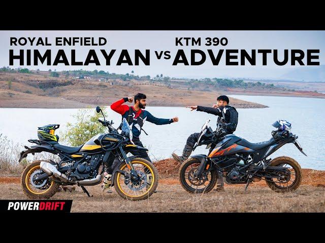 Royal Enfield Himalayan vs KTM 390 Adventure: The best sub 500cc ADV bike is? | 4K | PowerDrift