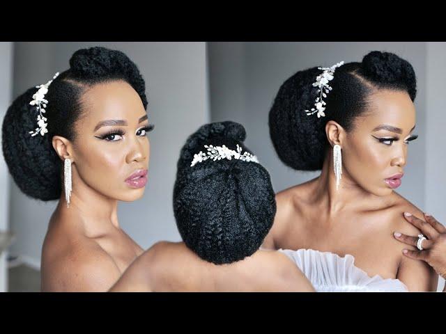 HOW TO CREATE: NATURAL BRIDAL HAIRSTYLE on 4C HAIR /2020 - 2021 / PROTECTIVE STYLE /TUPO1