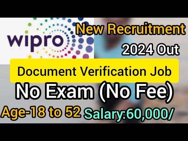 Wipro Recruitment 2024 Out 2025|WIPRO Work From Home Jobs 2025 Wipro Vacancy 2024|Govt Jobs Nov 2024