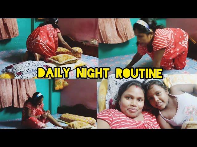 Indian housewife/ daily night sleeping routine/daily night bed cleaning routine/trending video