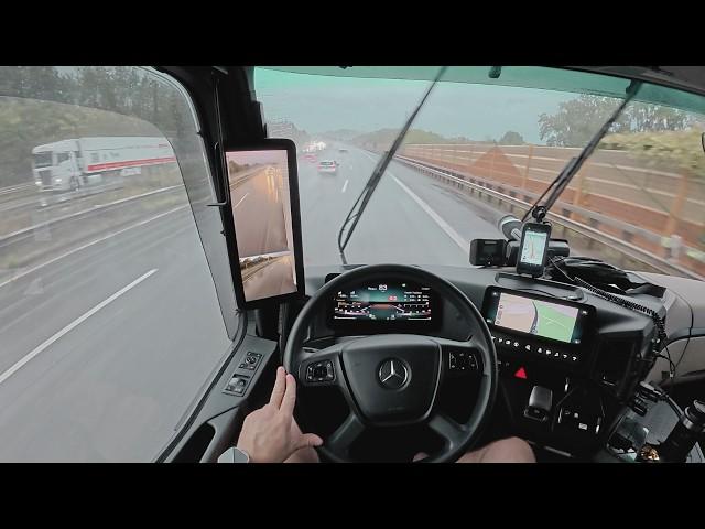 POV Rainy day | Truck Driving