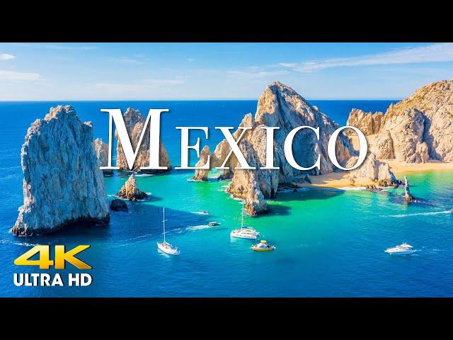 FLYING OVER MEXICO (4K UHD) Amazing Beautiful Nature Scenery with Relaxing Music | 4K VIDEO ULTRA HD