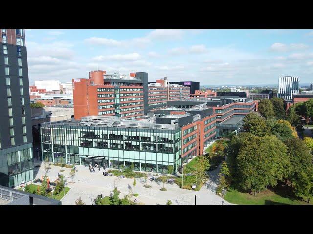 Alliance Manchester Business School campus from above