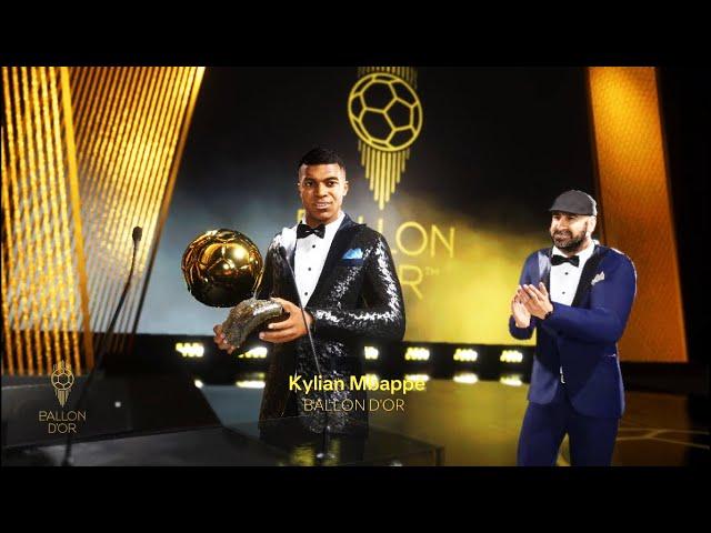 Mbappe wins Ballon D'or in EA FC 24 (Career Mode)