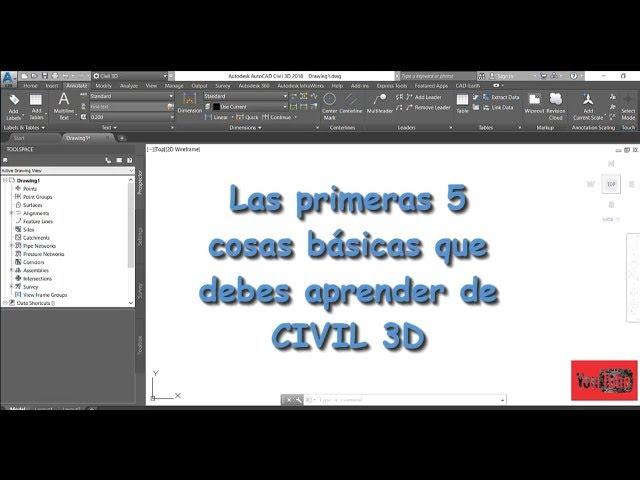 Las 5  Primeros pasos Básicos que debes aprender en Civil 3D