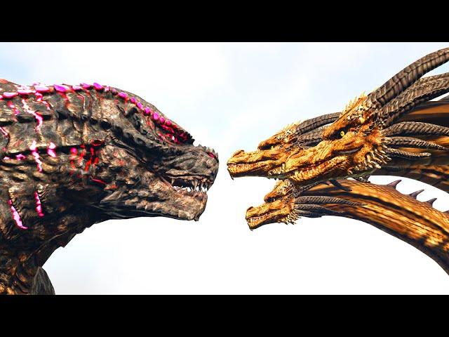 EVOLVED GODZILLA vs GHIDORAH/SAVAGE ACRO/SAFI and More | ARK Kaiju Battle