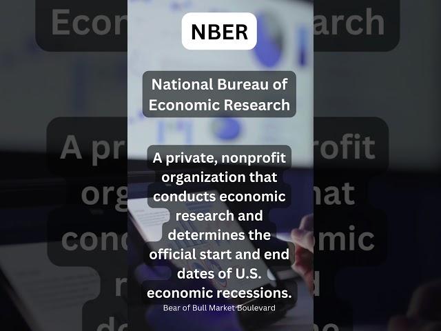 NBER - National Bureau of Economic Research