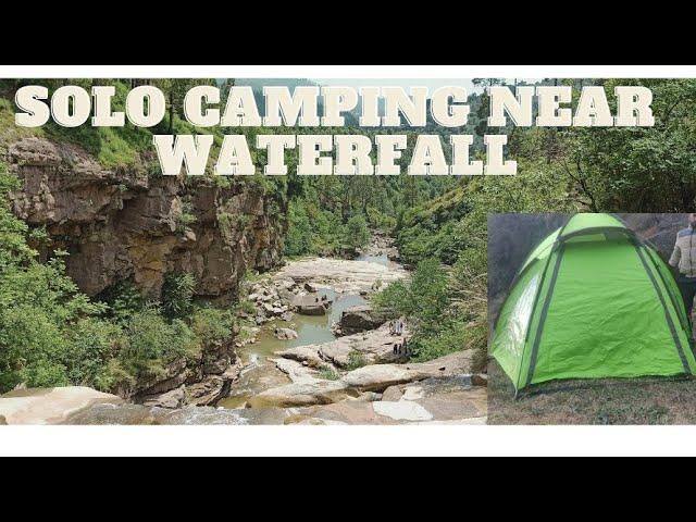 solo camping spoiled by fingercut  |CAMP near amazing waterfall | natural sounds running water ASMR