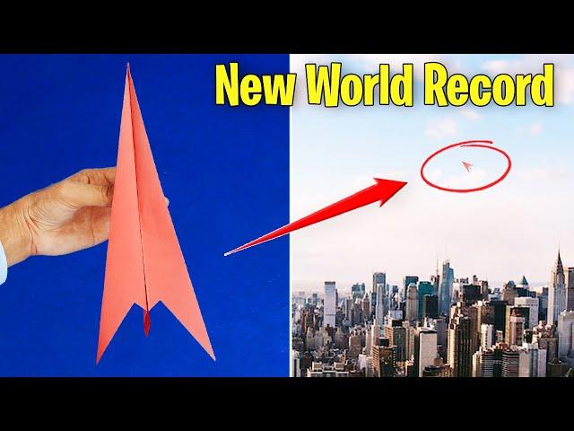 How to Fold a Paper Plane That Flies Far - New World Record Paper Airplanes