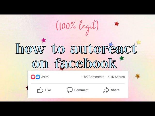 HOW TO AUTO REACT ON FB (SAFE)