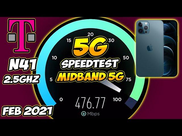 T-Mobile Mid Band 5G N41 2.5GHz Speed Test (Ultra Capacity 5G) Santa Barbara, CA