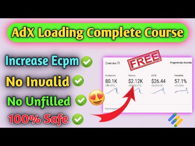 AdX Loading New Method 2024  | Google Ad Manager Complete Course  | AdX Arbitrage Method |