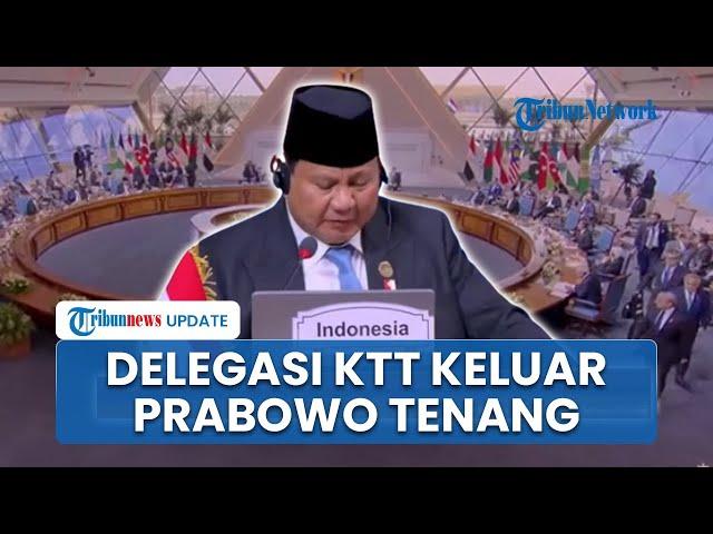 Detik-detik Sejumlah Delegasi KTT D8 Keluar saat Prabowo Mulai Pidato, Presiden Tetap Tenang