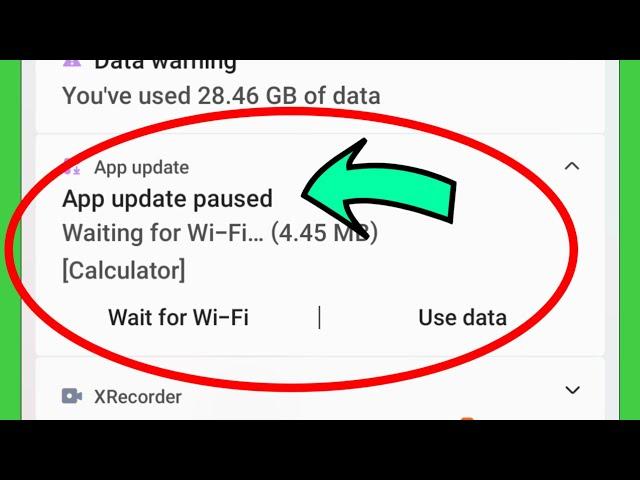 Fix App update paused Waiting for wifi Samsung