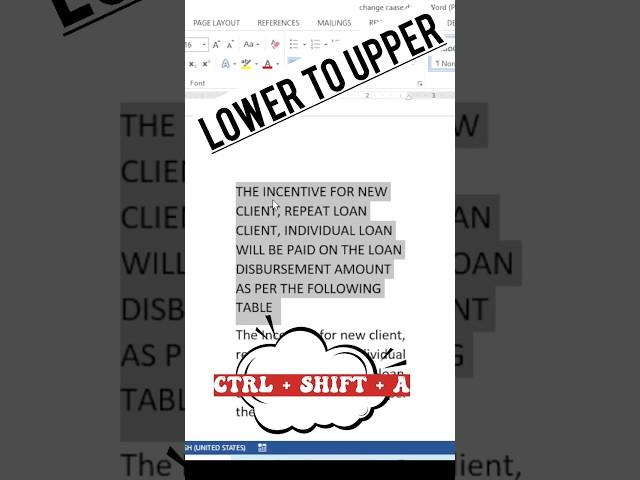 How to Change Lower Case to Upper Case in MS Word