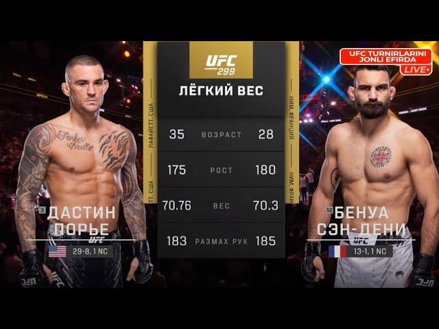 Бенуа Сен-Дени vs Дастин Порье UFC 299.