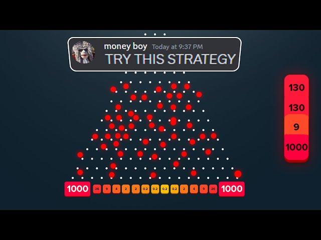 Fan Shows Me RISKY Plinko STRATEGY! (Profit)