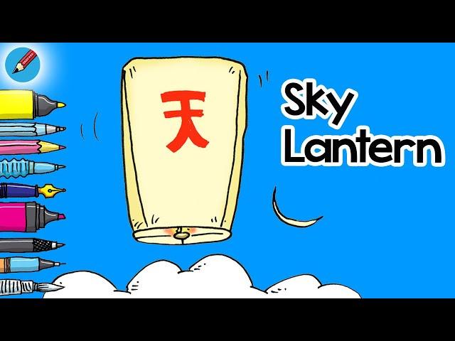 How to Draw a Sky Lantern Real Easy