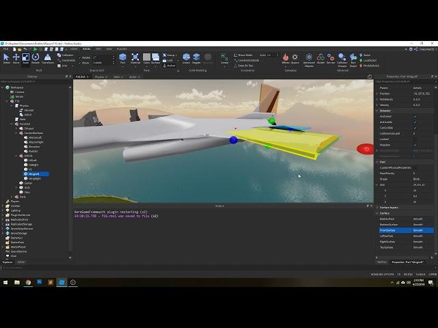 Roblox F16: Attempting to rig it to fly!