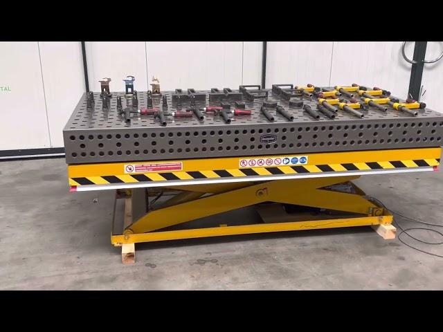 DEMMELER 3D Montage Welding Measuring table on siccor lifting table 2400 x 1200 mm MACH4METAL