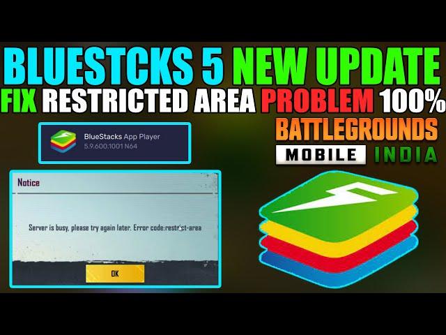 BGMI EMULATOR UPDATE BLUESTACKS SHOWING RESTRICTED AREA ERROR FIX | EMULATOR VERSE