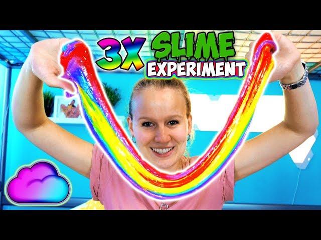 KATHIS SLIME EXPERIMENT 3x Regenbogen Schleim selber machen Wie macht man coolen Rainbow Slime?